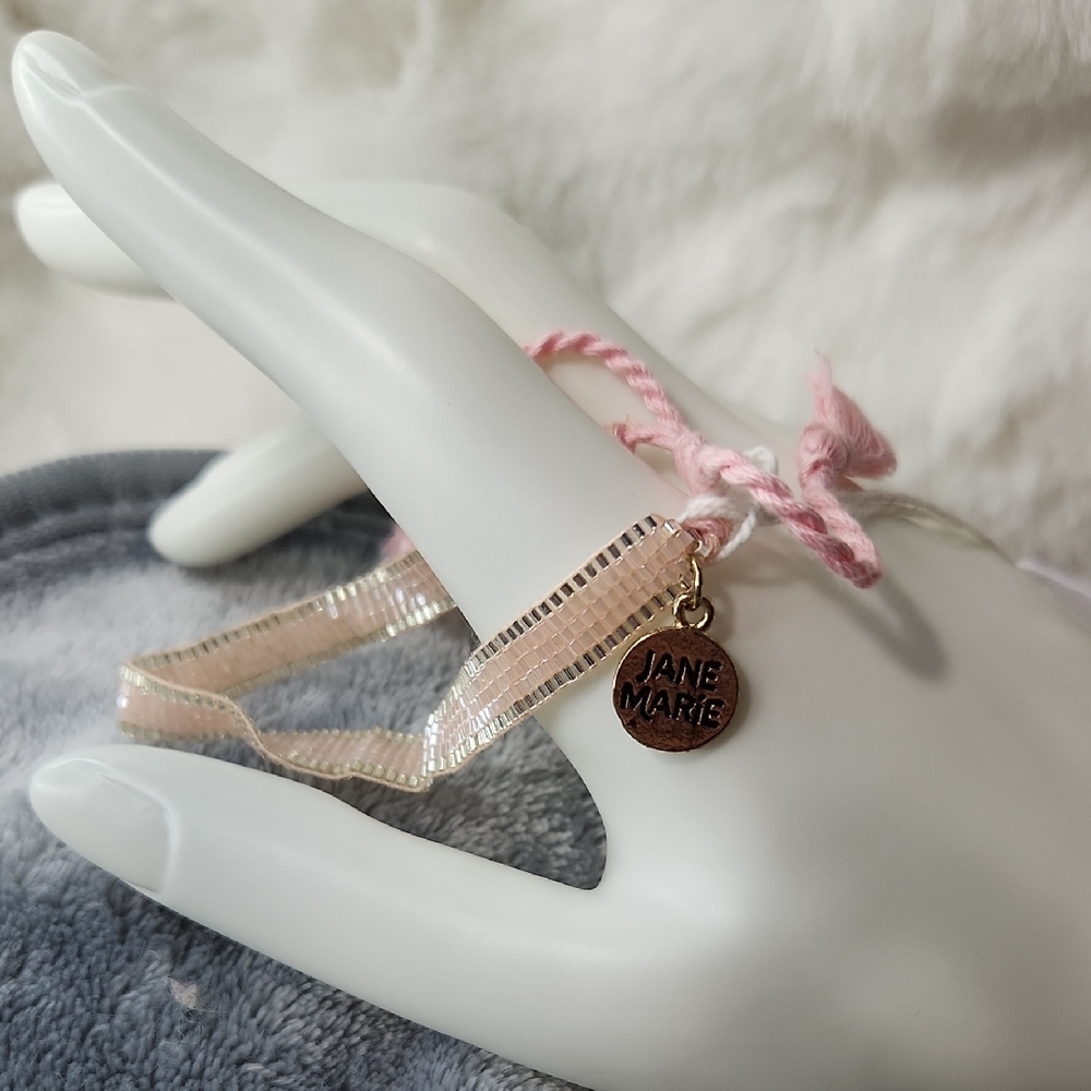 Jane Marie Pink Ribbon Bracelet